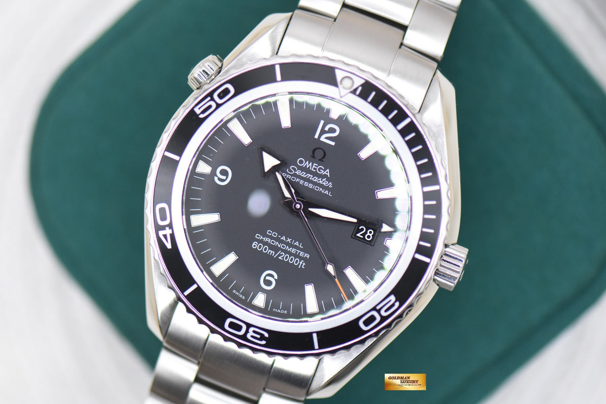 OMEGA SEAMASTER PLANET OCEAN 45.5mm STEEL IN  BRACELET BLACK DIAL AUTOMATIC 2200.5000 (MINT)