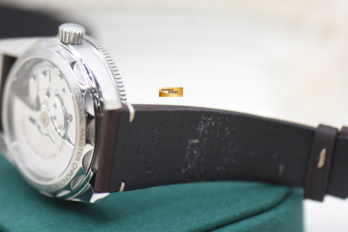 OMEGA SEAMASTER 300 41mm STEEL IN BROWN STRAP VINTAGE-STYLE DIAL AUTOMATIC 234.32.41.21.01.001 (MINT)