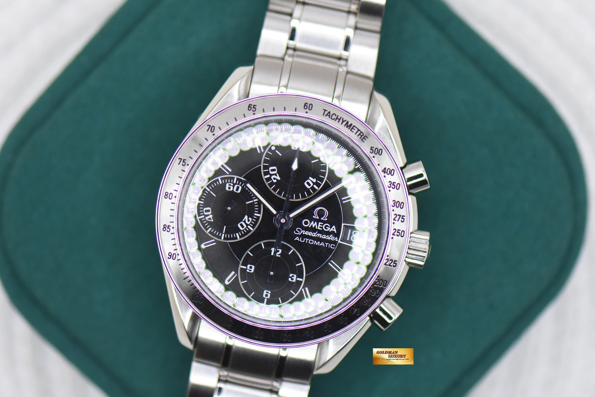OMEGA SPEEDMASTER CHRONOGRAPH DATE 39mm STEEL IN BRACELET BLACK DIAL 3513.5000 (MINT)