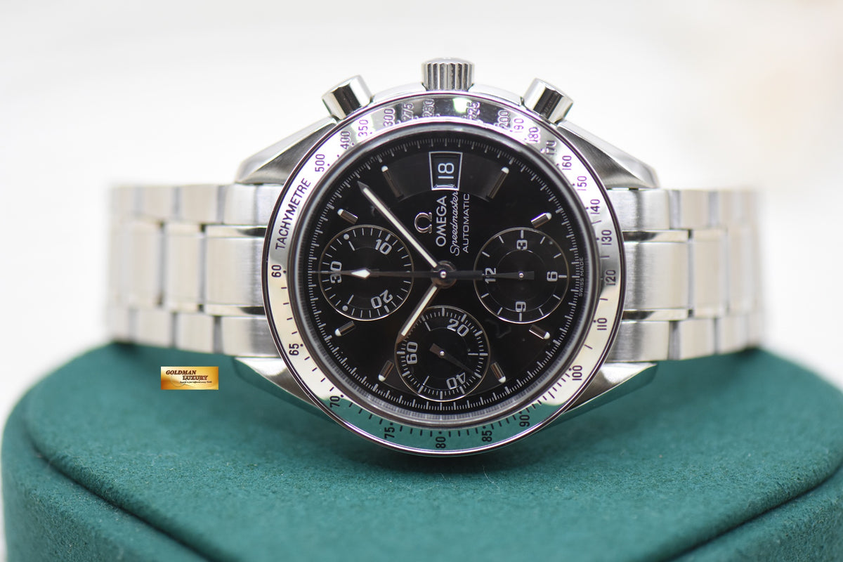 OMEGA SPEEDMASTER CHRONOGRAPH DATE 39mm STEEL IN BRACELET BLACK DIAL 3513.5000 (MINT)