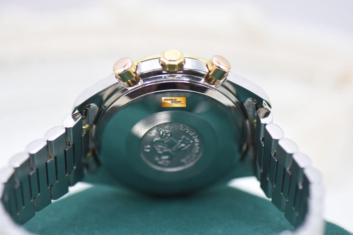 OMEGA SPEEDMASTER CHRONOGRAPH DAY-DATE-MONTH 39mm HALF-GOLD IN BRACELET WHITE DIAL 3321.3000 (MINT)