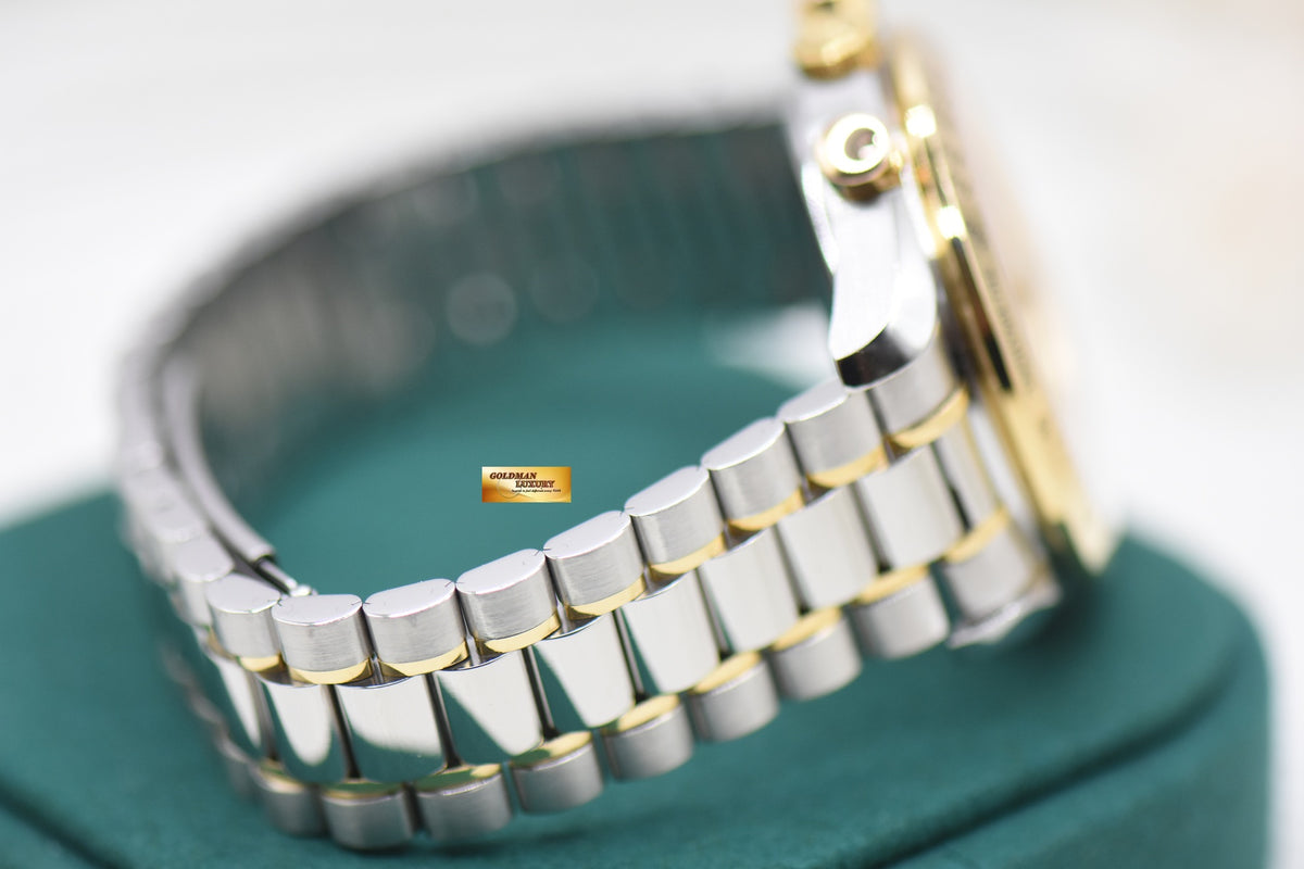 OMEGA SPEEDMASTER CHRONOGRAPH DAY-DATE-MONTH 39mm HALF-GOLD IN BRACELET WHITE DIAL 3321.3000 (MINT)