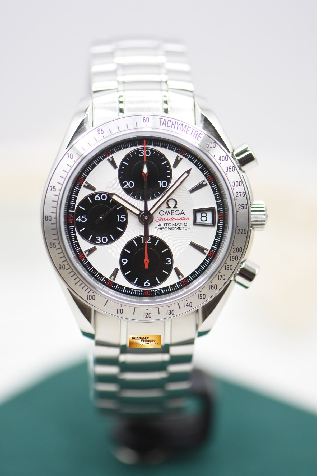 OMEGA SPEEDMASTER CHRONOGRAPH DATE 40mm STEEL IN BRACELET PANDA DIAL 3211.3100 (MINT)
