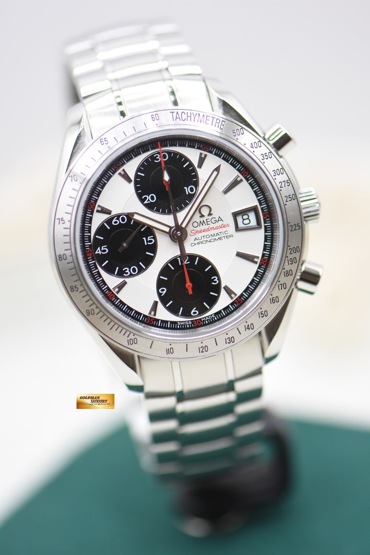 OMEGA SPEEDMASTER CHRONOGRAPH DATE 40mm STEEL IN BRACELET PANDA DIAL 3211.3100 (MINT)