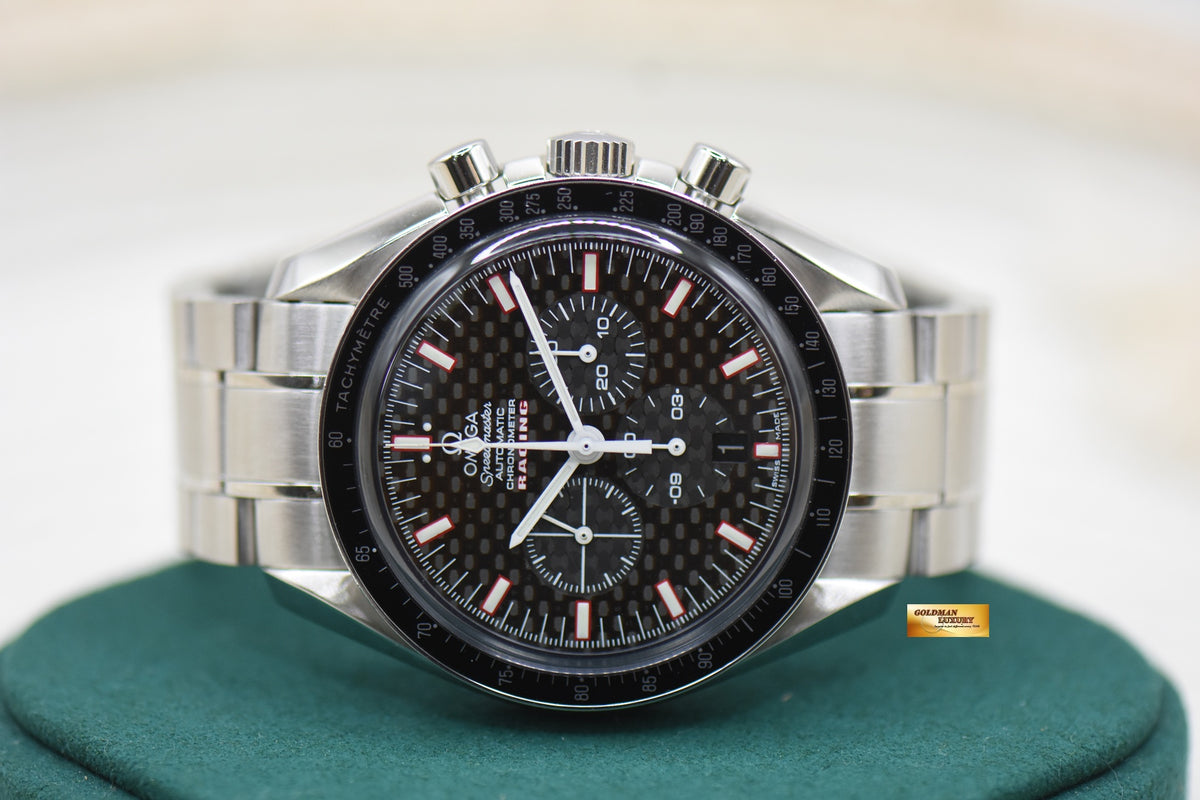 OMEGA SPEEDMASTER CHRONOGRAPH RACING 42mm STEEL IN BRACELET CARBON FIBRE DIAL 3552.5900 (MINT)