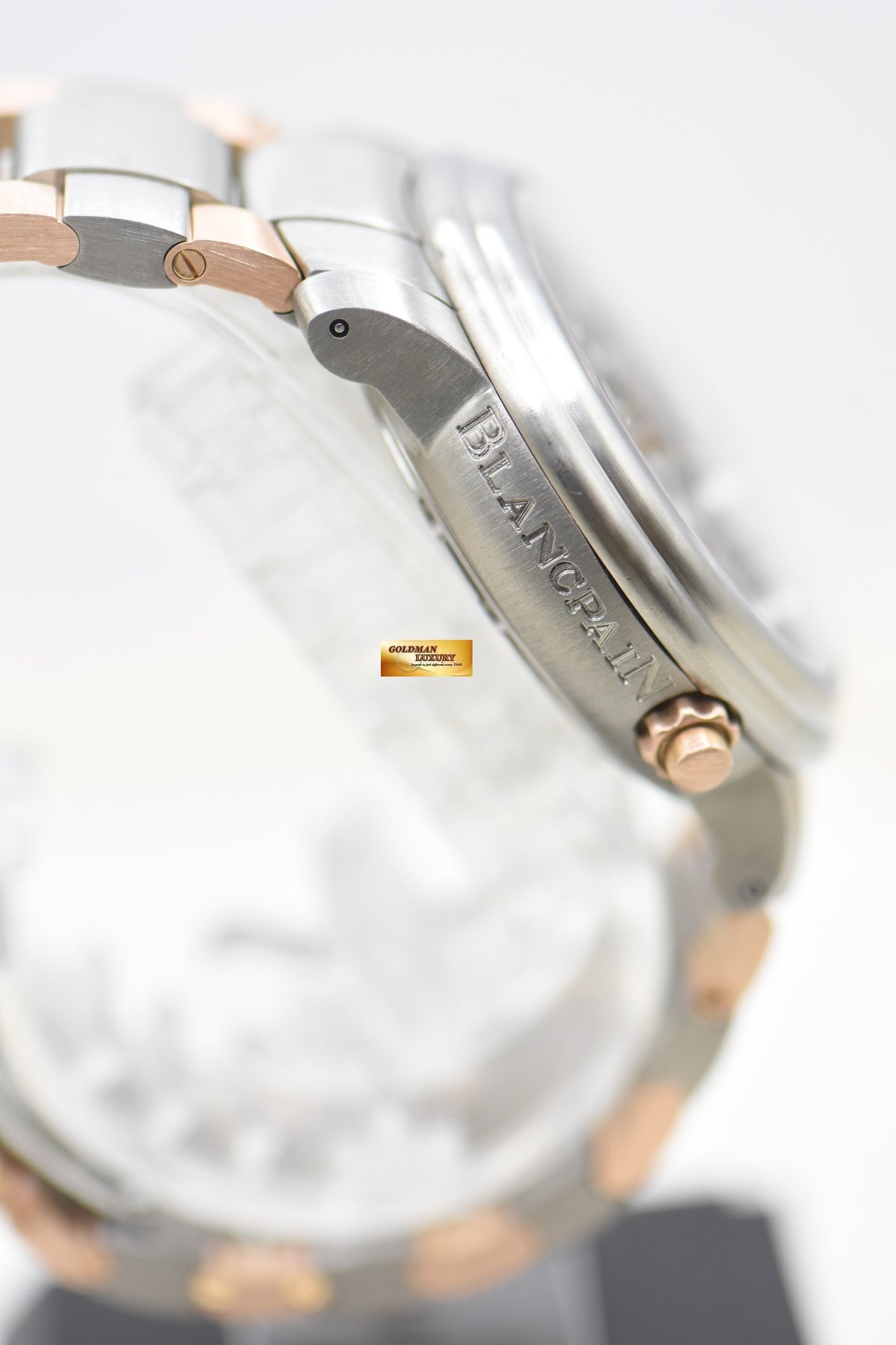 BLANCPAIN LEMAN REVEIL GMT ALARM 40mm TITANIUM/ROSE GOLD BRACELET 2041-12A30-63B (MINT)