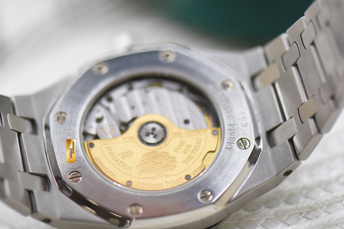 AUDEMARS PIGUET ROYAL OAK FONDATION “TIME FOR TREES” 36mm STEEL IN BRACELET 14990ST (NEO-VINTAGE MINT) (RARE)
