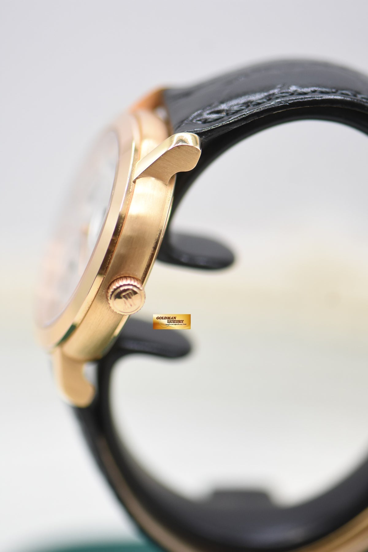 AP JULES AUDEMARS POWER RESERVE 36mm ROSE GOLD IN LEATHER STRAP MANUAL 25955OR (MINT)