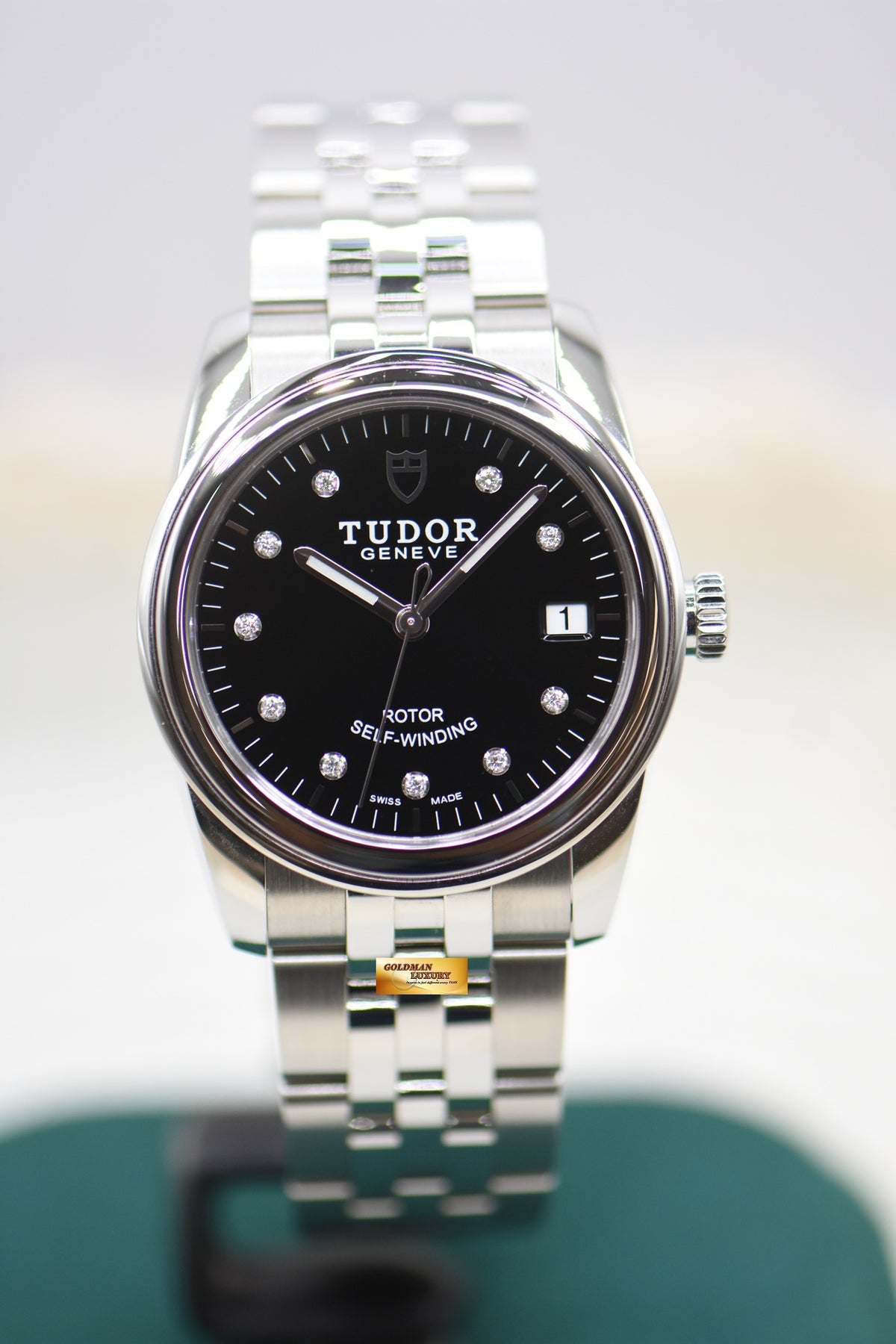 TUDOR GLAMOUR DATE 36mm STEEL BRACELET DIAMOND DIAl 55000 (LNIB)