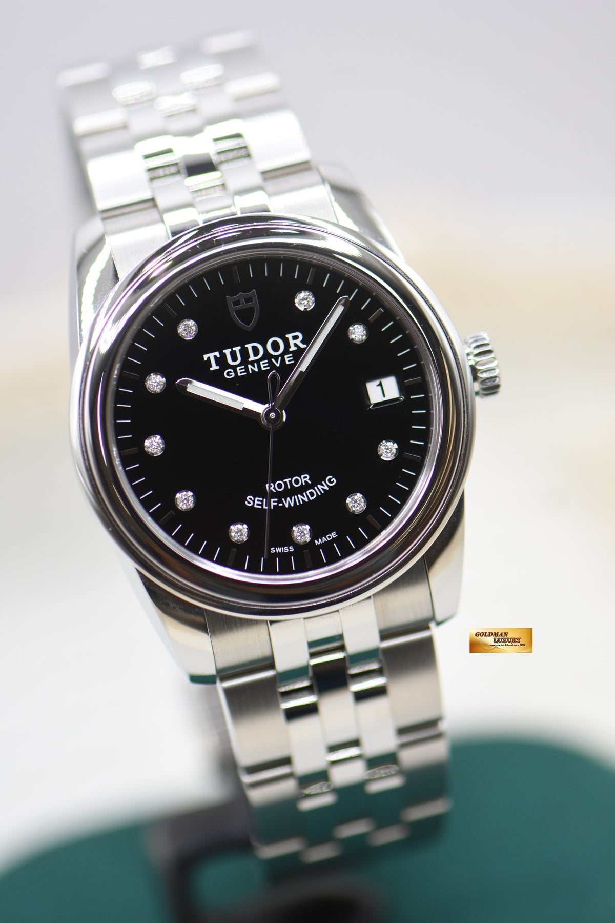 TUDOR GLAMOUR DATE 36mm STEEL BRACELET DIAMOND DIAl 55000 (LNIB)