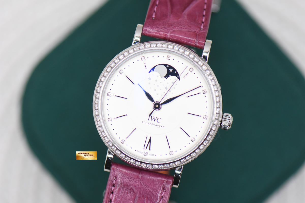 IWC PORTOFINO MOONPHASE 37 LADIES STEEL AUTOMATIC IW459008 (MINT)