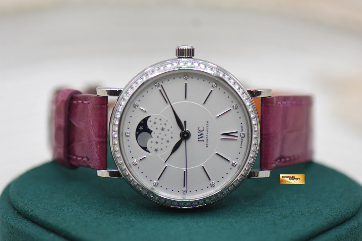 IWC PORTOFINO MOONPHASE 37 LADIES STEEL AUTOMATIC IW459008 (MINT)
