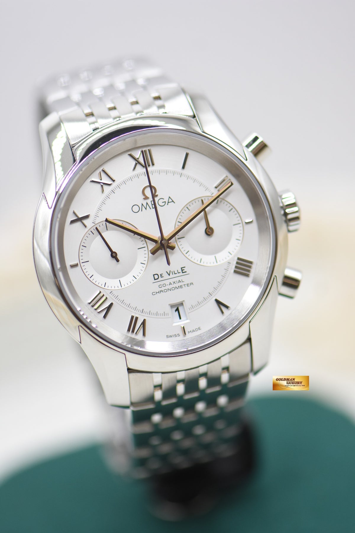 OMEGA DE VILLE HOUR VISION CHRONOGRAPH 42mm STEEL BRACELET AUTOMATIC 431.10.42.51.02.001 (NOS)