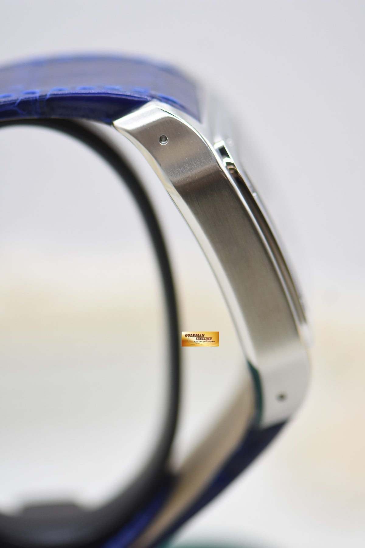 CARTIER SANTOS 100XL STEEL IN LEATHER BLUE STRAP AUTOMATIC W20073X8 (LNIB) (<LC> Collaborateur Series)