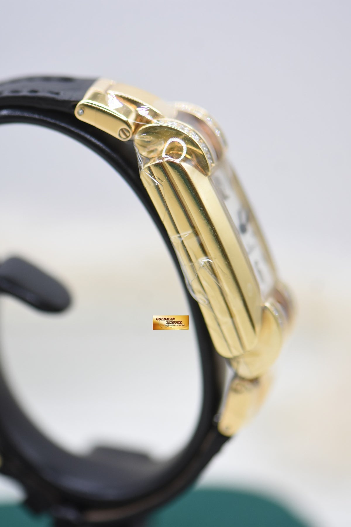 JLC IDEALE LADIES YELLOW GOLD IN LEATHER STRAP MOP DIAL QUARTZ Q4601481 (LNIB)