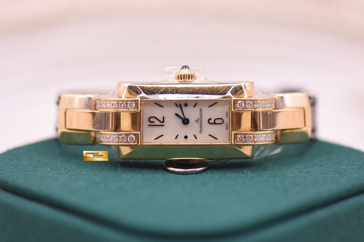 JLC IDEALE LADIES YELLOW GOLD IN LEATHER STRAP MOP DIAL QUARTZ Q4601481 (LNIB)