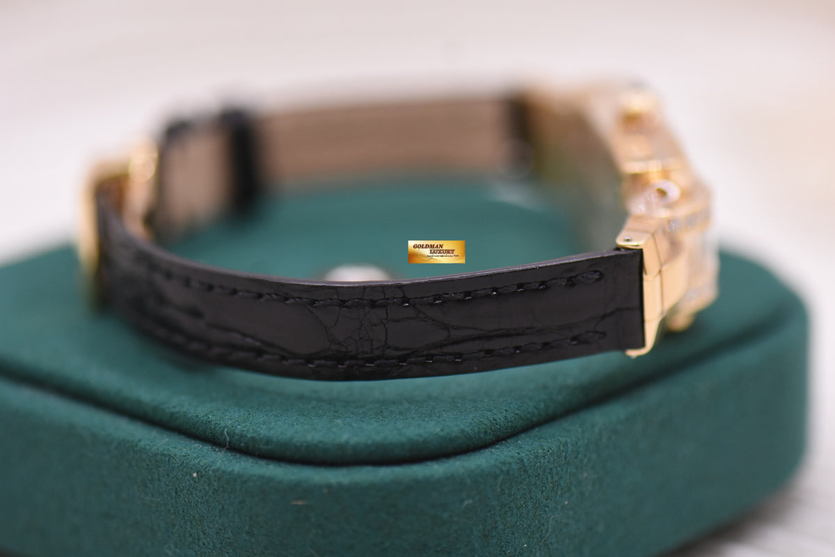 JLC IDEALE LADIES YELLOW GOLD IN LEATHER STRAP MOP DIAL QUARTZ Q4601481 (LNIB)