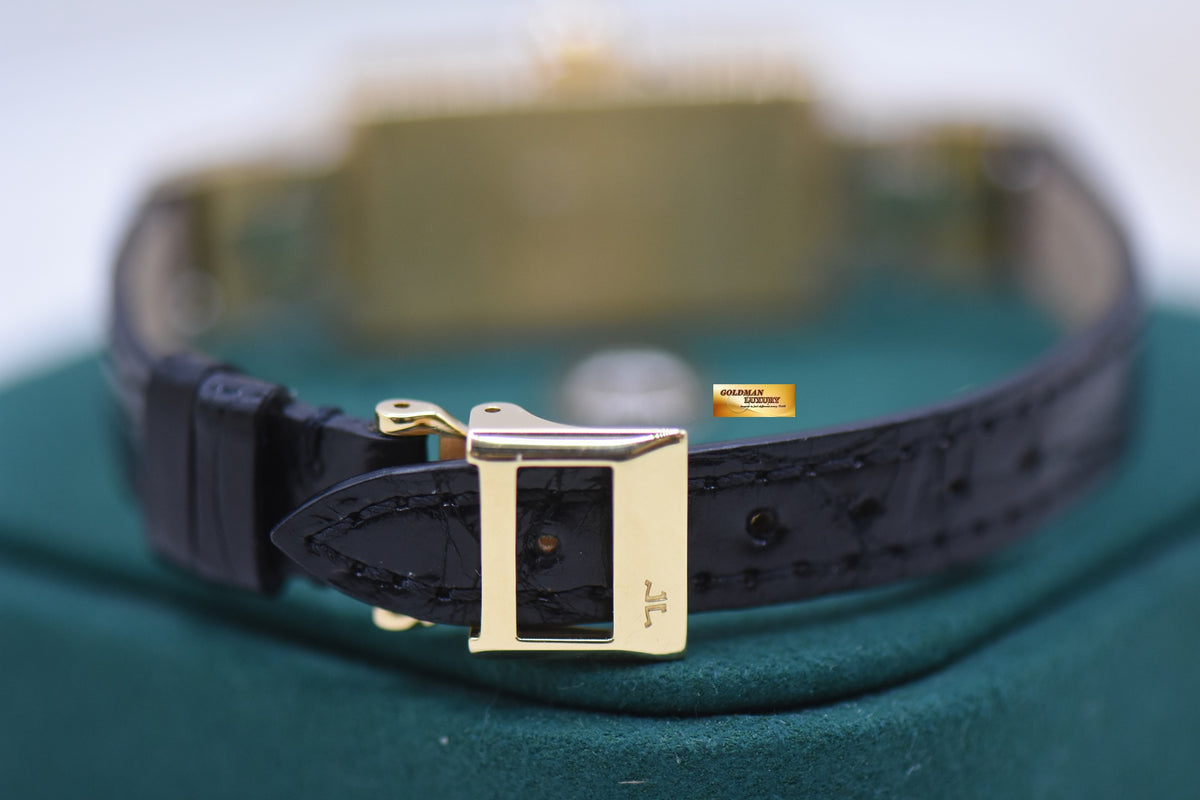 JLC IDEALE LADIES YELLOW GOLD IN LEATHER STRAP MOP DIAL QUARTZ Q4601481 (LNIB)