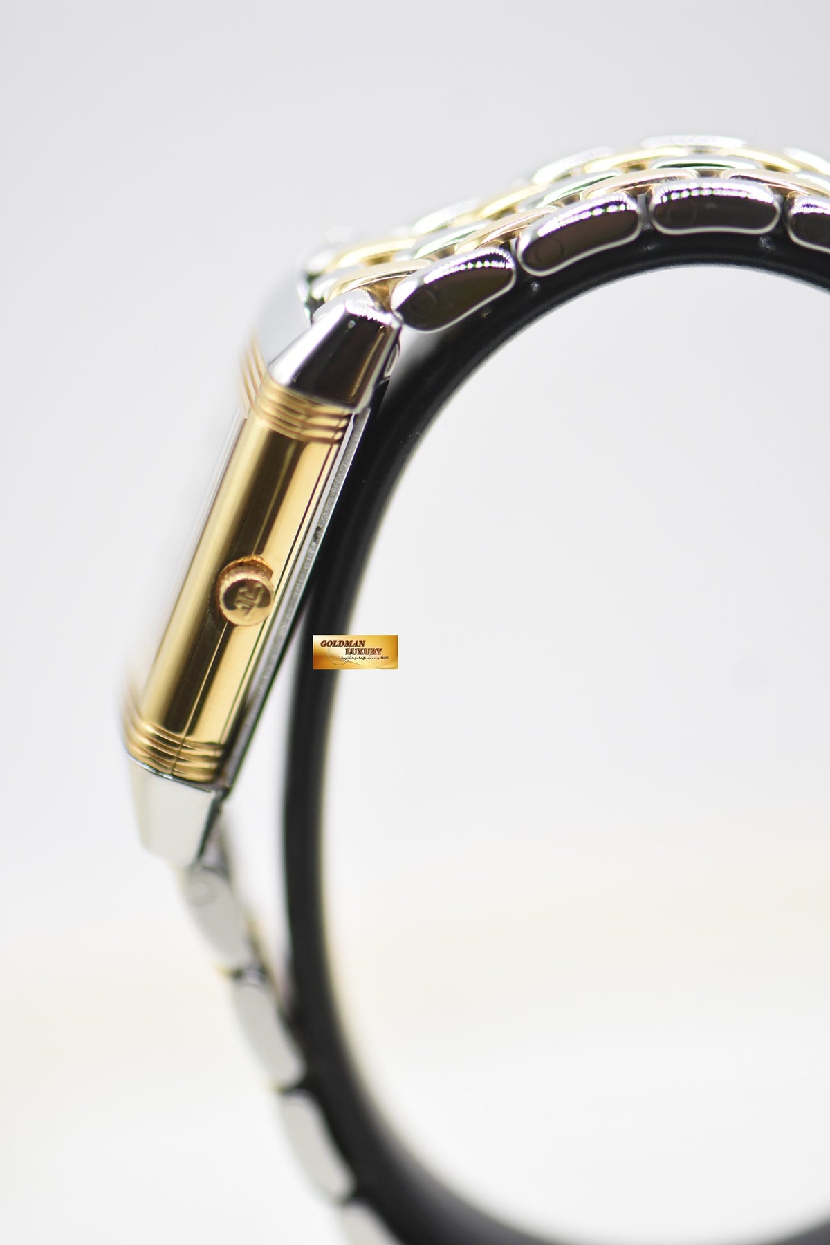 JLC REVERSO LADIES MONOFACE HALF-GOLD IN BEADED BRACELET MANUAL Q2605110 (MINT)