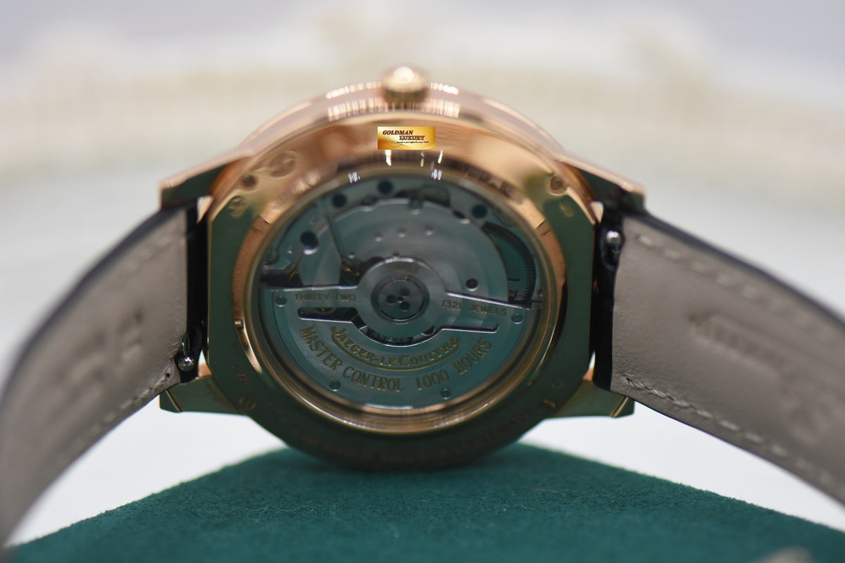 JLC RENDEZ-VOUS DATE LADIES 37.5mm ROSE GOLD MOP DIAMOND DIAL AUTOMATIC Q3542490 (MINT)