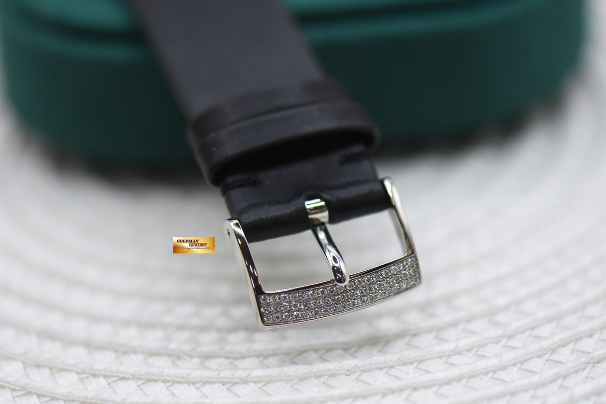 PIAGET LIMELIGHT SECRET DIAMOND 30mm WHITE GOLD IN SATIN LEATHER QUARTZ G0A31084 (MINT)