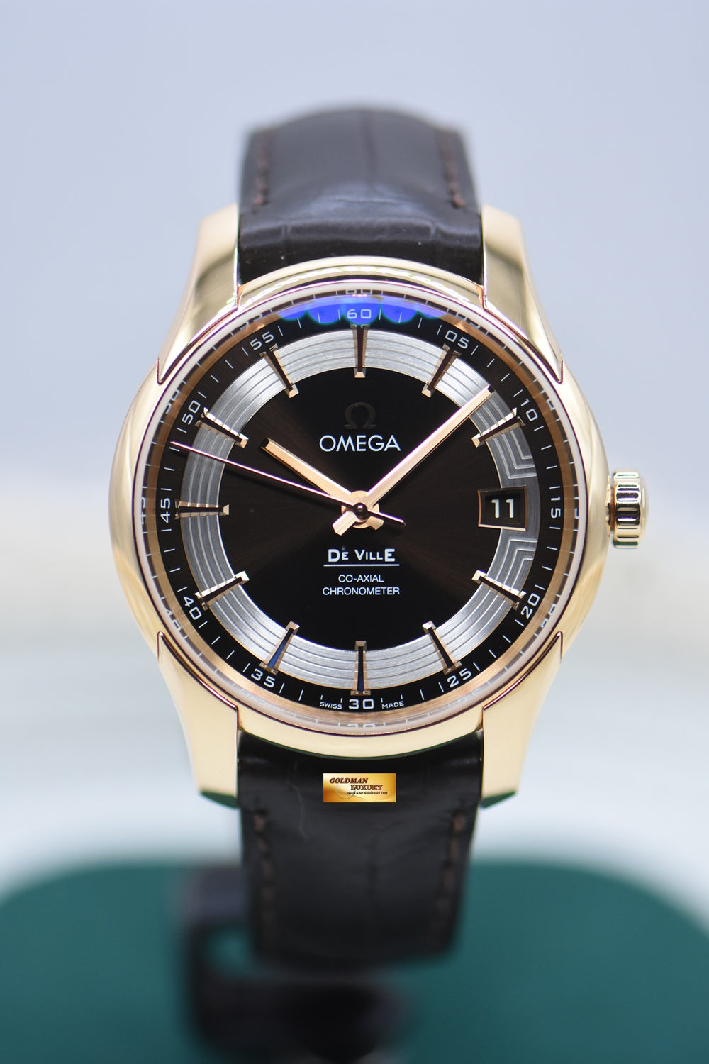 OMEGA DE VILLE HOUR VISION 41mm RED GOLD IN LEATHER STRAP AUTOMATIC 431.63.41.21.13.001 (LNIB)
