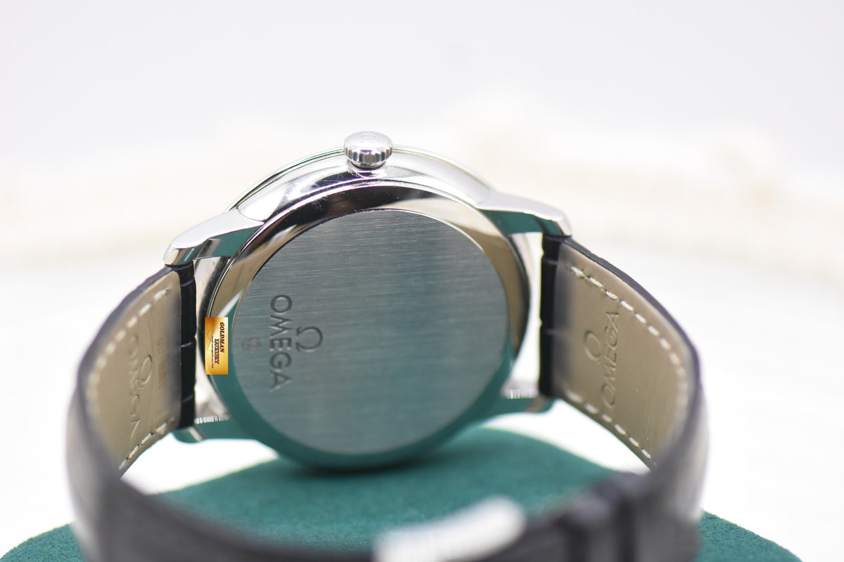 OMEGA DE-VILLE PRESTIGE 39.5mm STEEL IN LEATHER AUTOMATIC BLUE 424.13.40.20.03.001 (LIKE NEW)