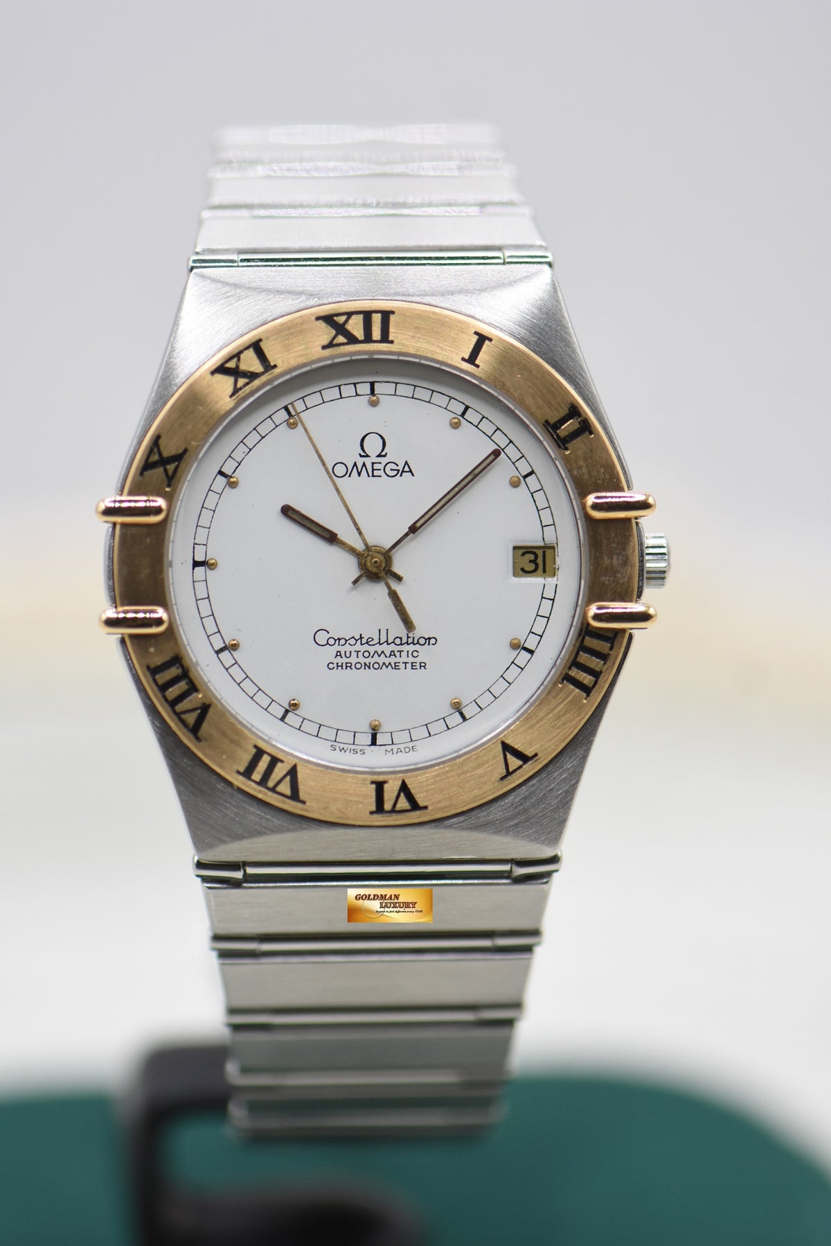 OMEGA CONSTELLATION “MANHATTAN” CHRONOMETER 35mm HALF-GOLD BRACELET AUTOMATIC 368.1075 (MINT)