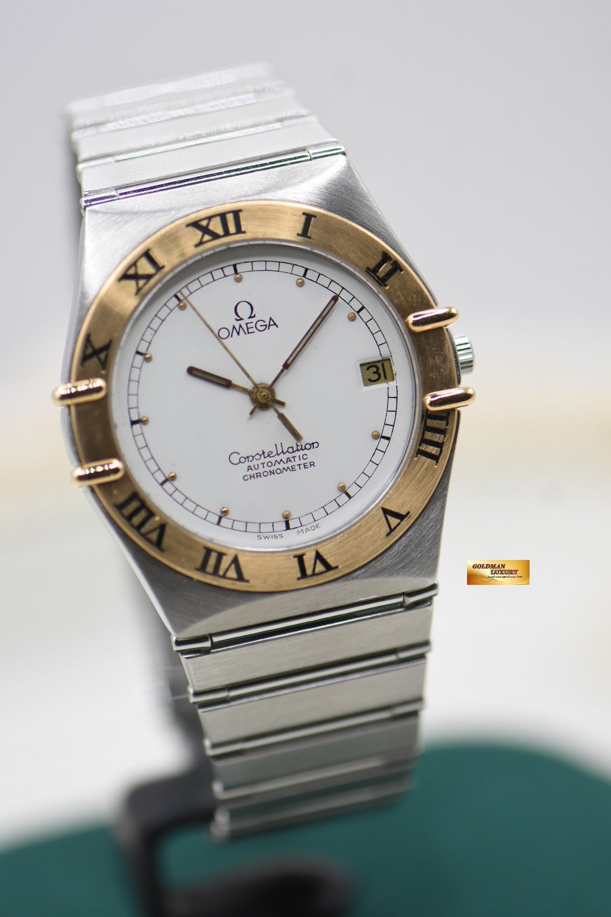 OMEGA CONSTELLATION “MANHATTAN” CHRONOMETER 35mm HALF-GOLD BRACELET AUTOMATIC 368.1075 (MINT)