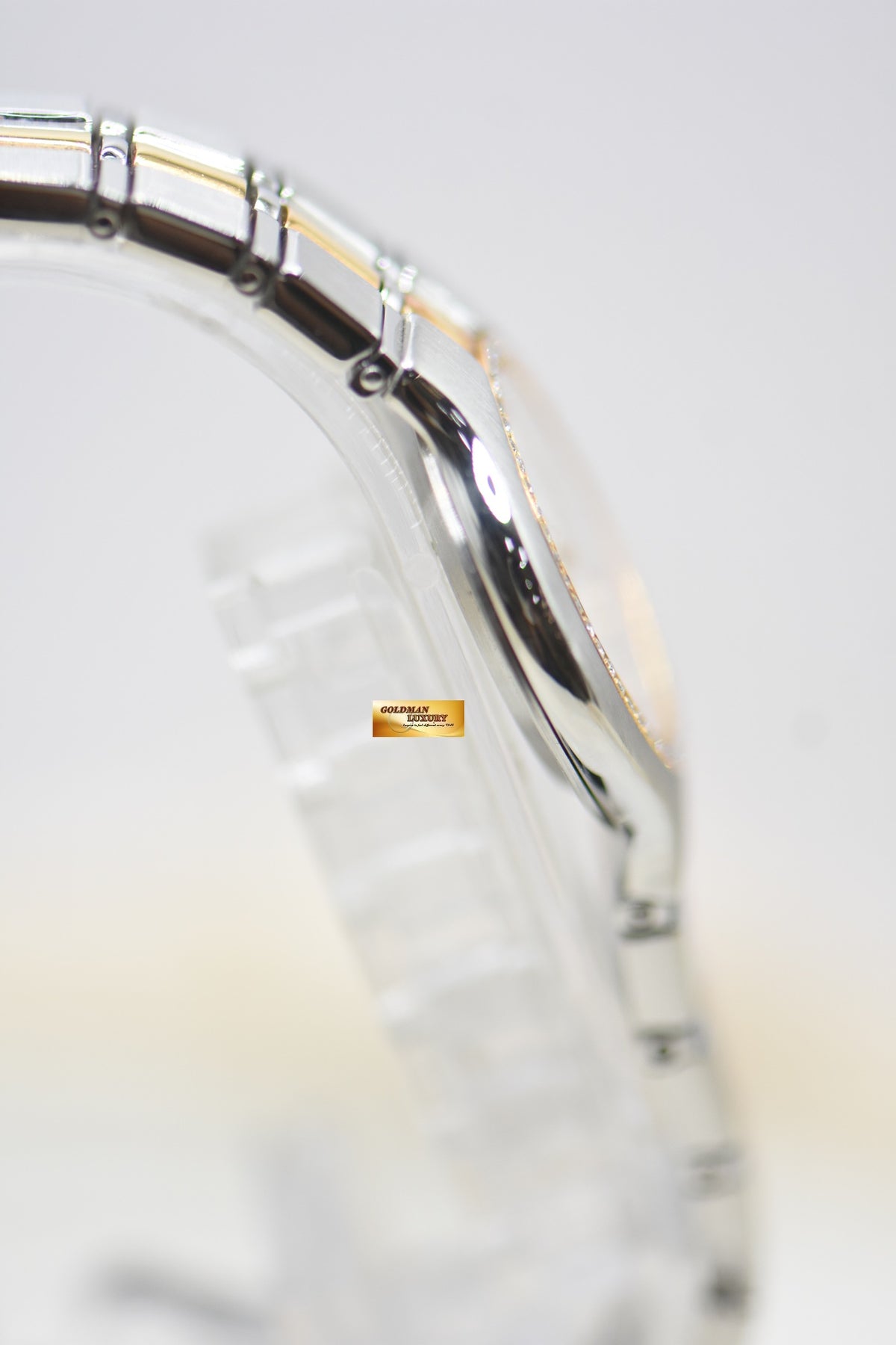 VACHERON CONSTANTIN PHIDIAS 24mm LADIES  HALF-GOLD BRACELET DIAMONDS QUARTZ 610017 (MINT)