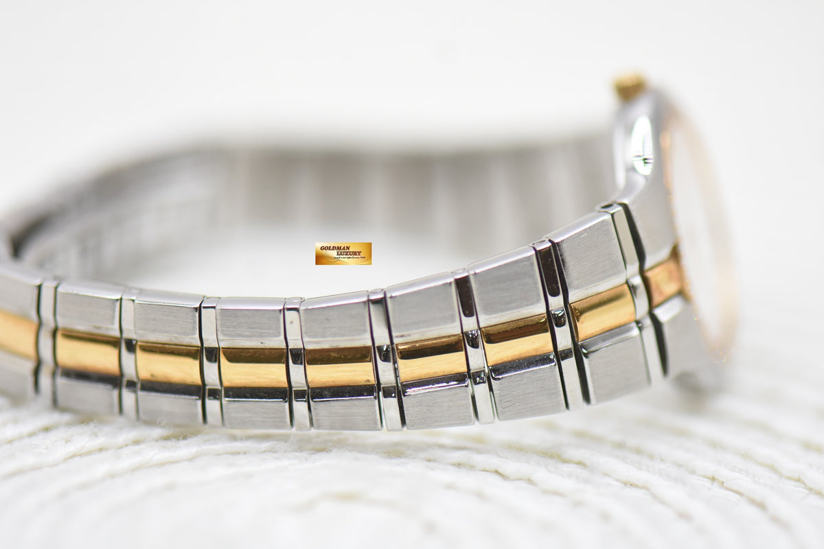 VACHERON CONSTANTIN PHIDIAS 24mm LADIES  HALF-GOLD BRACELET DIAMONDS QUARTZ 610017 (MINT)