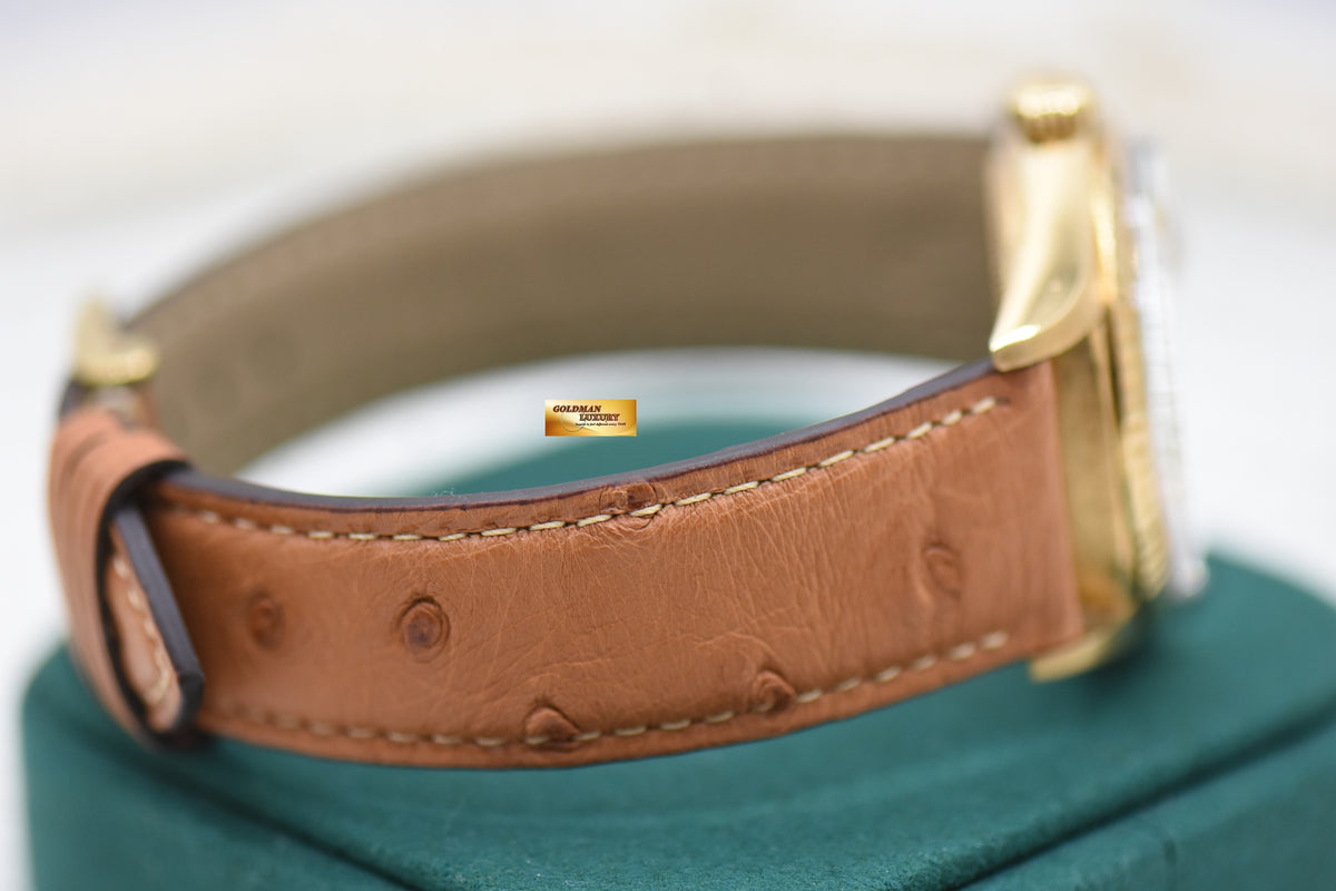 ROLEX OYSTER DAY-DATE 36mm YELLOW GOLD IN LEATHER STRAP GOLD DIAL (NON-QUICK-SET DATE) 1803 (VINTAGE)