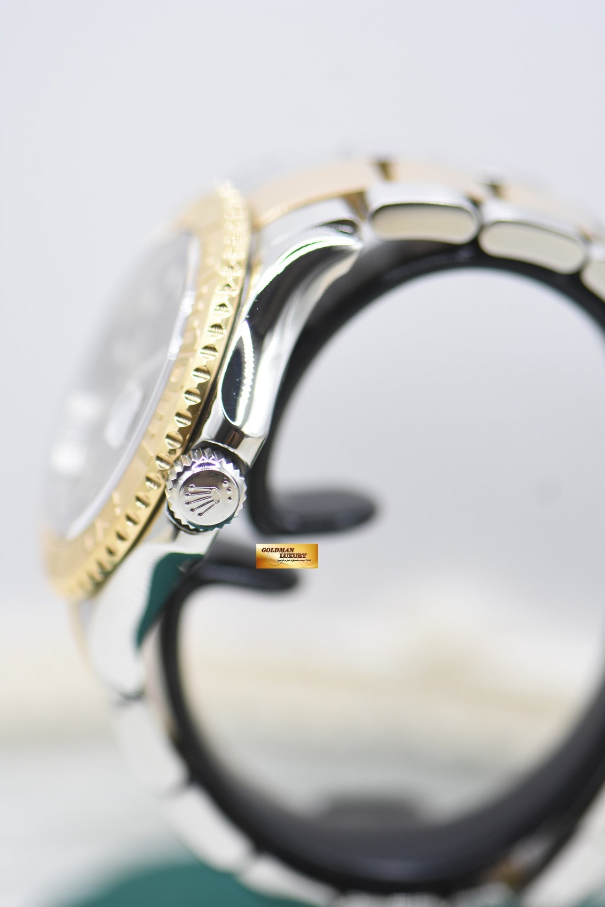 ROLEX OYSTER YACHT-MASTER 40mm HALF-GOLD IN BRACELET BLUE DIAL 16623 (REHAUT ENGRAVING) (MINT)