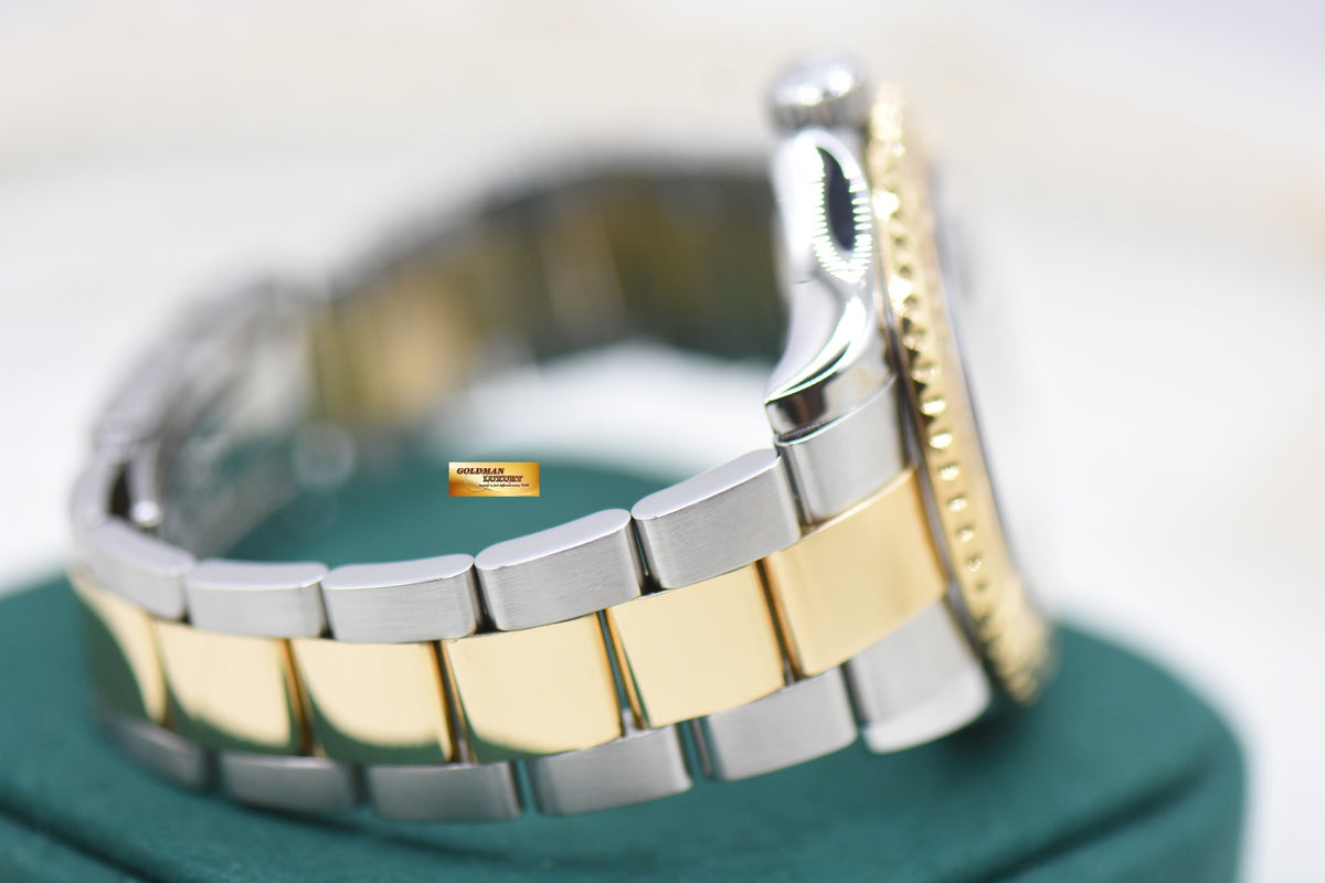 ROLEX OYSTER YACHT-MASTER 40mm HALF-GOLD IN BRACELET BLUE DIAL 16623 (REHAUT ENGRAVING) (MINT)