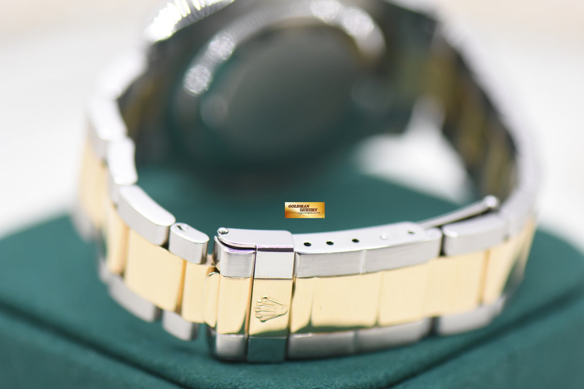 ROLEX OYSTER YACHT-MASTER 40mm HALF-GOLD IN BRACELET BLUE DIAL 16623 (REHAUT ENGRAVING) (MINT)