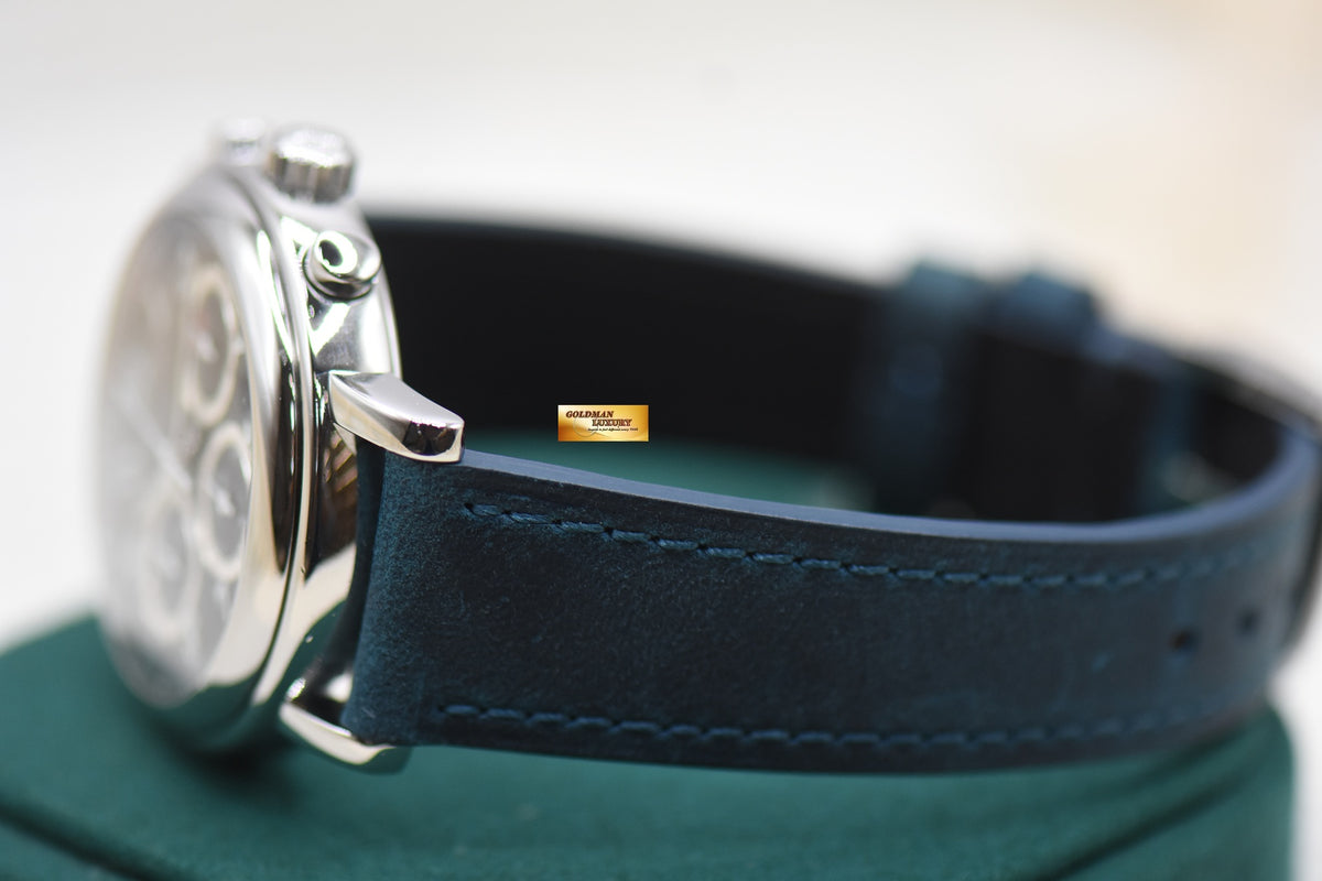 CHOPARD MILLE MIGLIA 38mm CHRONOGRAPH STEEL IN LEATHER STRAP BLACK AUTOMATIC 16/8331 (MINT)