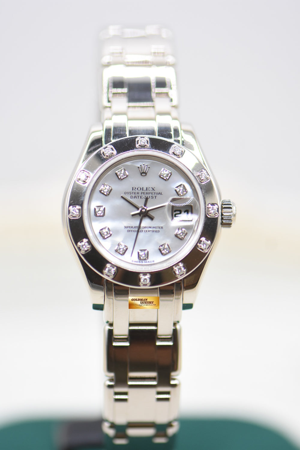 ROLEX OYSTER PEARLMASTER 29mm WHITE GOLD MOP DIAMOND DIAL 80319 (MINT)