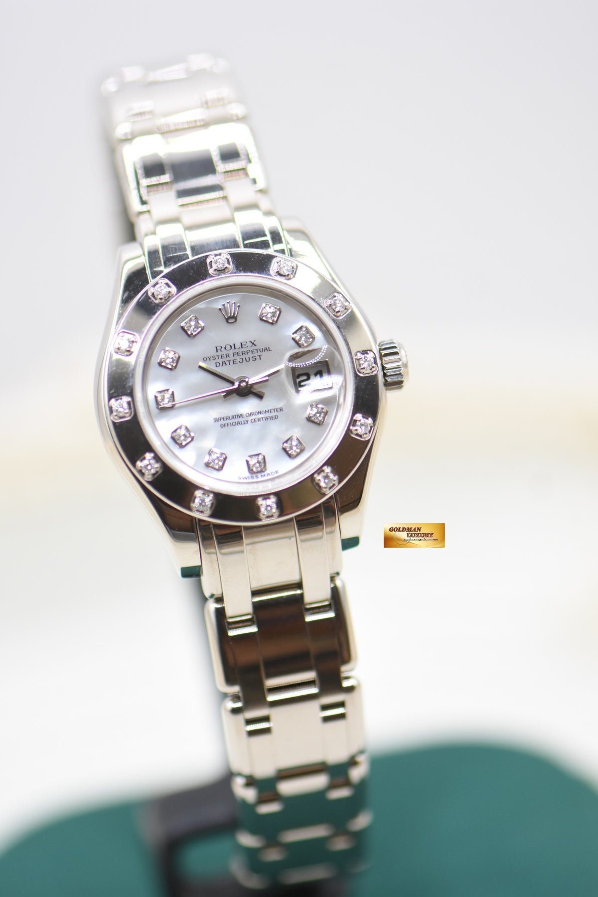 ROLEX OYSTER PEARLMASTER 29mm WHITE GOLD MOP DIAMOND DIAL 80319 (MINT)