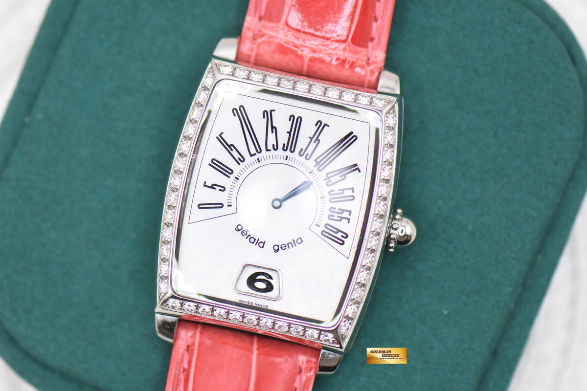 GERALD GENTA RETRO SOLO JUMPING HOUR DIAMOND STEEL AUTOMATIC RSO.M.10 (MINT)