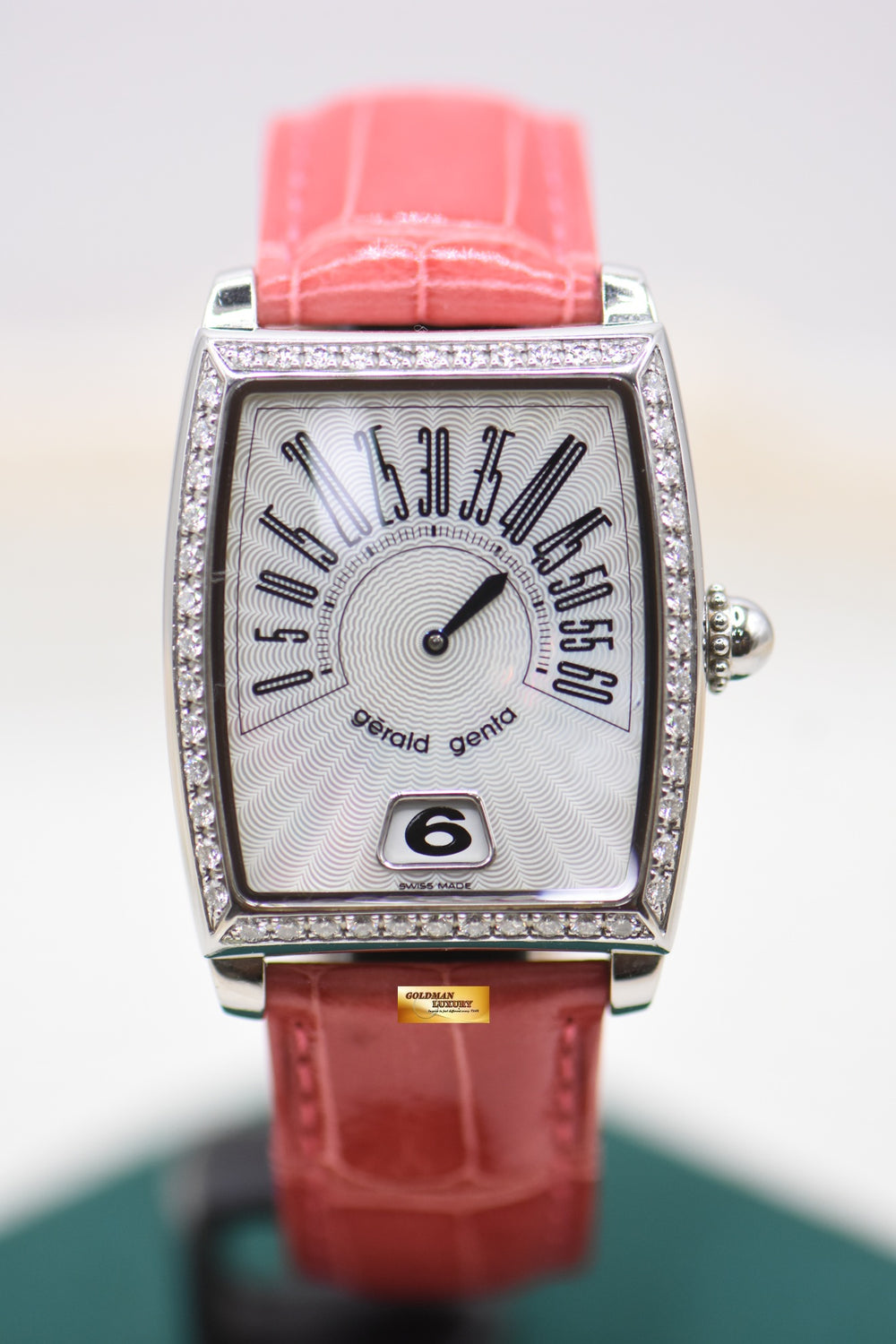 GERALD GENTA RETRO SOLO JUMPING HOUR DIAMOND STEEL AUTOMATIC RSO.M.10 (MINT)