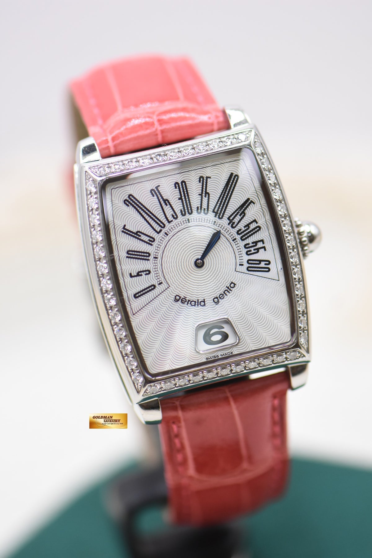 GERALD GENTA RETRO SOLO JUMPING HOUR DIAMOND STEEL AUTOMATIC RSO.M.10 (MINT)