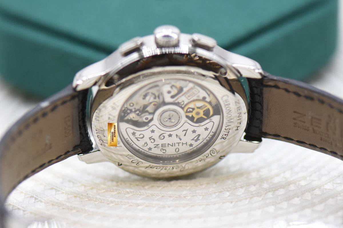 ZENITH STAR OPEN EL PRIMERO 37.5mm STEEL DIAMOND BEZEL AUTOMATIC 16.1230.4021 (MINT)