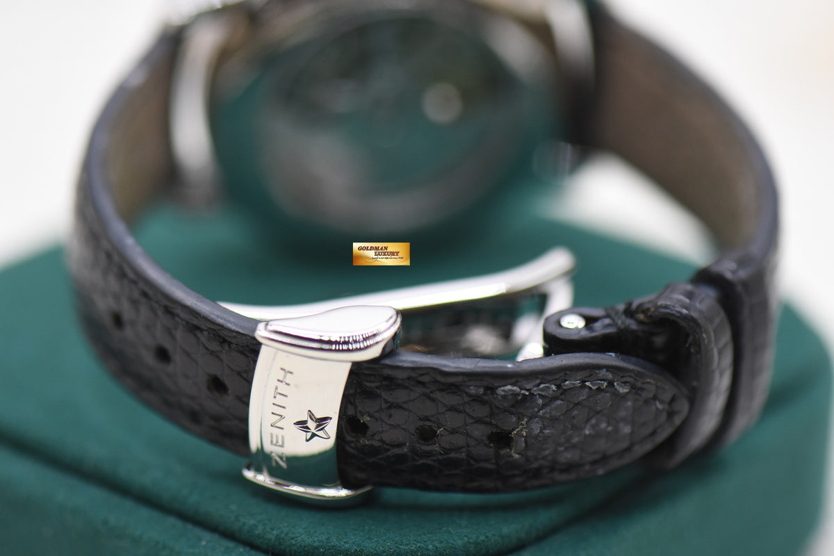 ZENITH STAR OPEN EL PRIMERO 37.5mm STEEL DIAMOND BEZEL AUTOMATIC 16.1230.4021 (MINT)