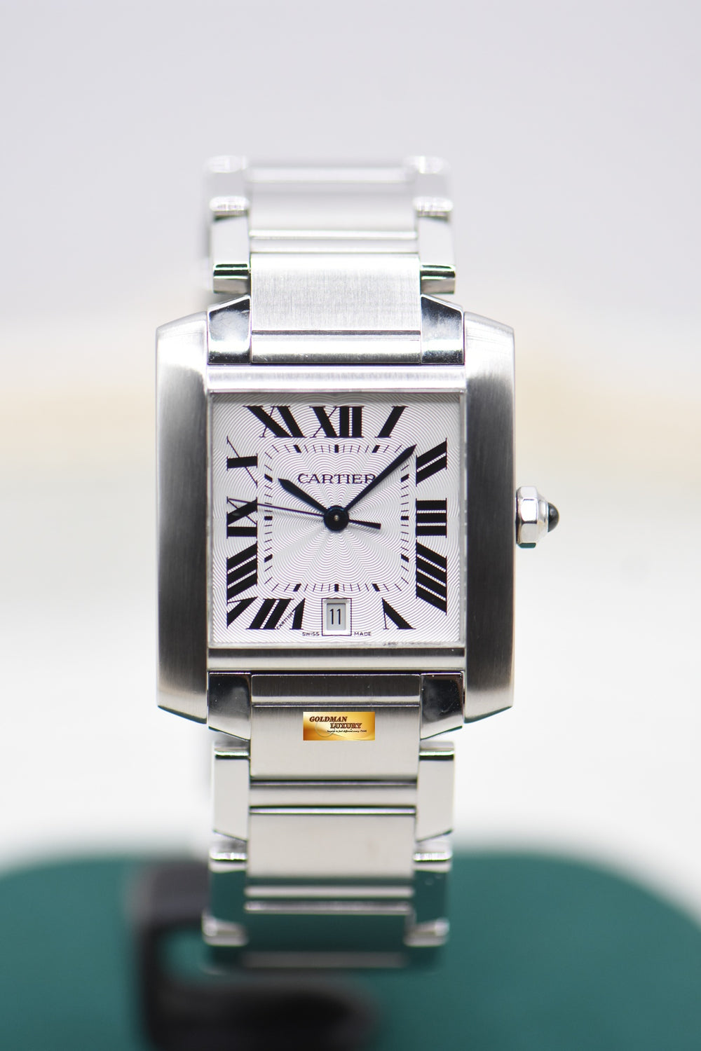 CARTIER TANK FRANCAISE LARGE STEEL IN BRACELET AUTOMATIC W51002Q3 (MINT)