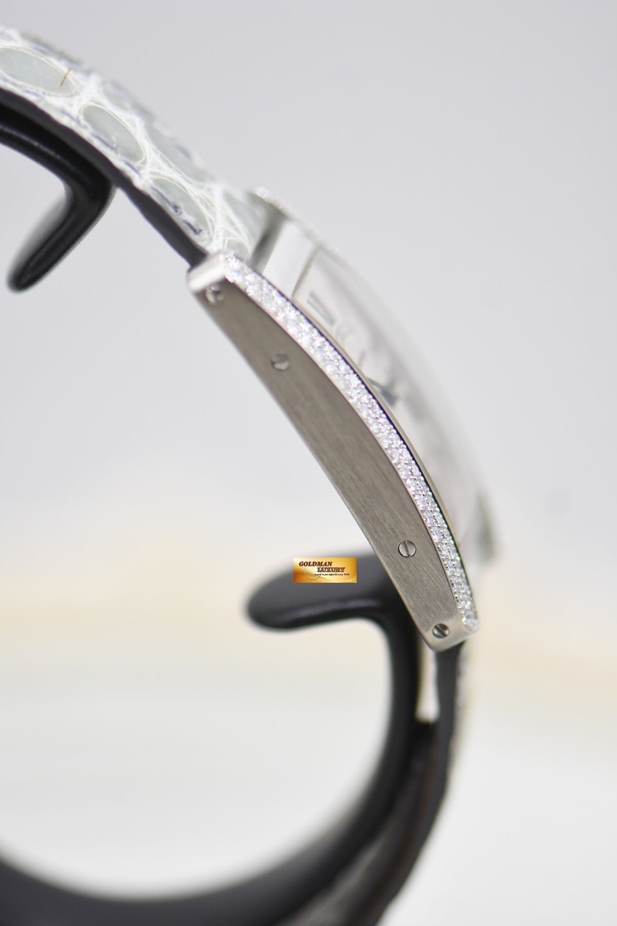 CARTIER TANK AMERICAINE LADIES DIAMONDS WHITE GOLD QUARTZ WB701851 (MINT)