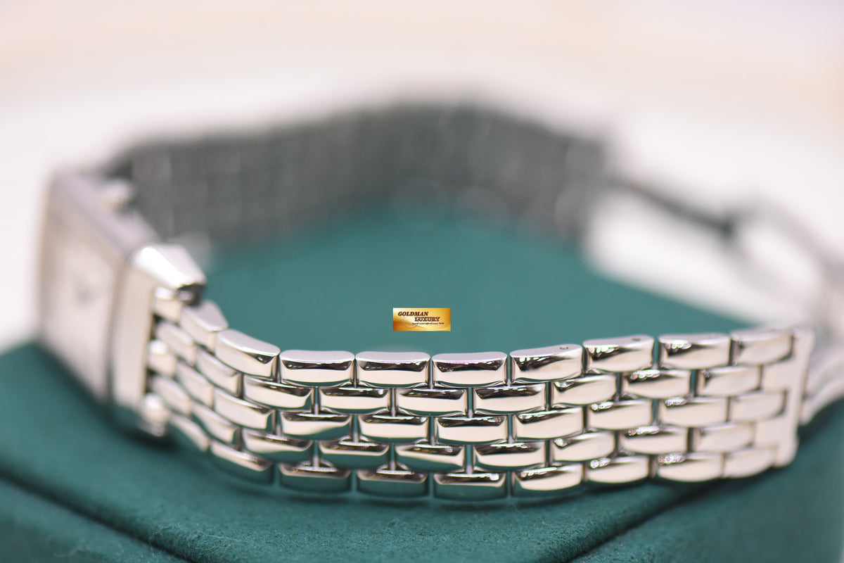 JLC REVERSO LADIES MONOFACE STEEL IN BEADED BRACELET MANUAL 260.880.862 (MINT)