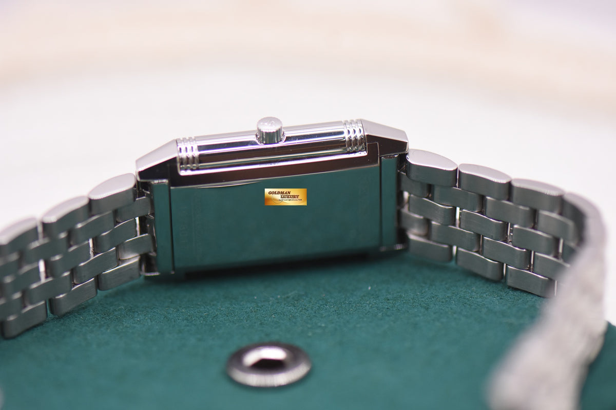 JLC REVERSO LADIES MONOFACE STEEL IN BEADED BRACELET MANUAL 260.880.862 (MINT)