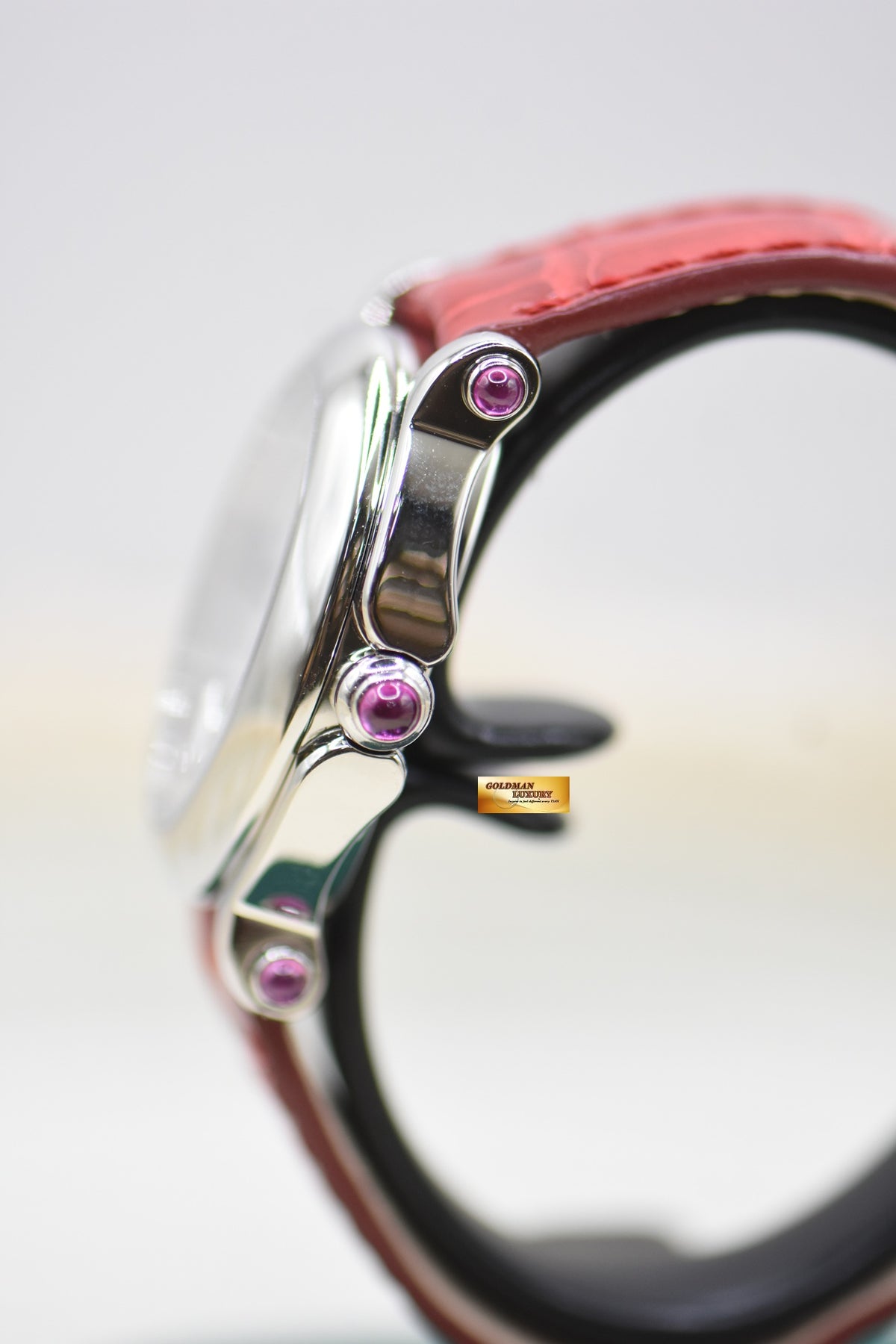 CHOPARD HAPPY SPORT OVAL STEEL DIAMOND HEART QUARTZ 278937 (MINT)