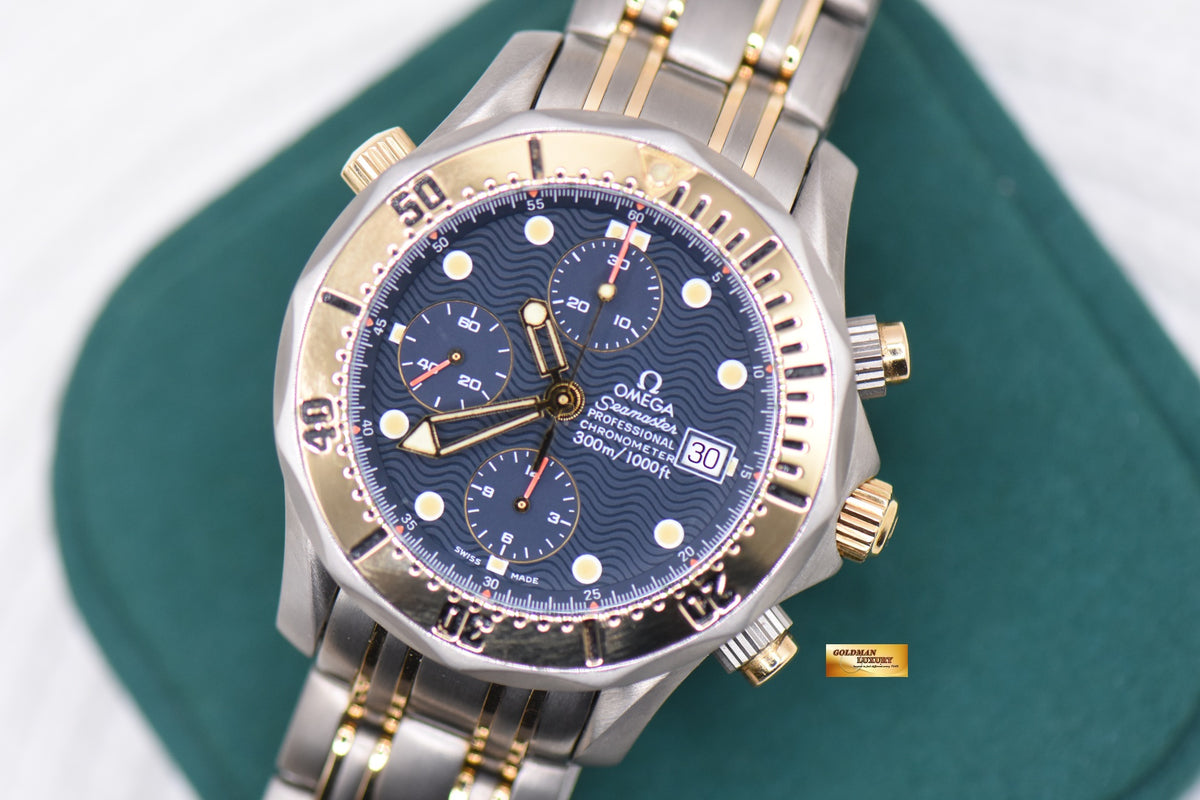 OMEGA SEAMASTER DIVER 300m CHRONO DIVER 41.5mm TITANIUM / GOLD BLUE 2297.8000 (MINT)