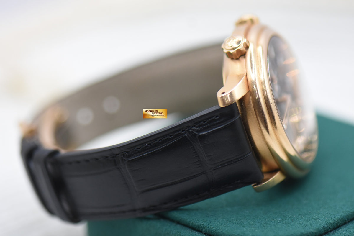 BLANCPAIN LEMAN REVEIL ALARM 40mm ROSE GOLD IN STRAP AUTOMATIC 2841-36B30-64B (MINT)